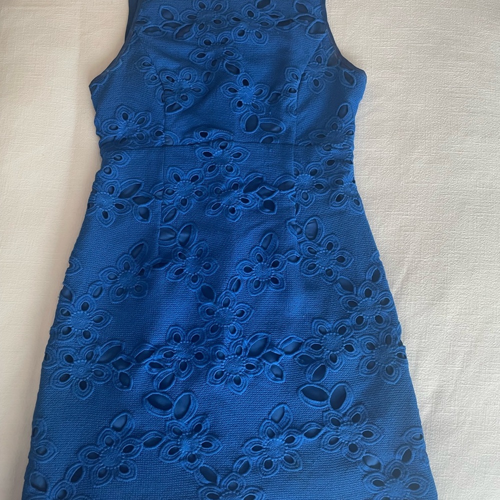 Maeve Blue Sleeveless Sheath Mini Dress